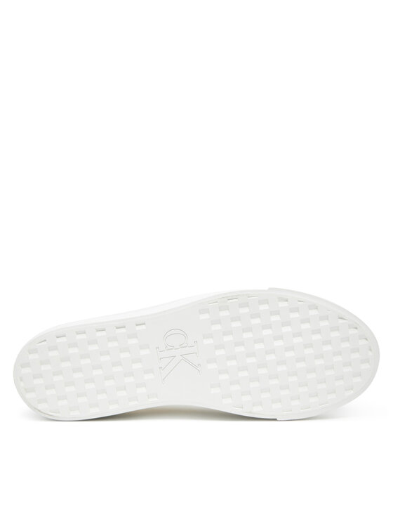 Calvin Klein Jeans Tenisky Calvin Klein Jeans Vulc Flatform Ctn Logo Tag YW0YW01838 Biela