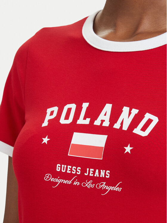 Guess Jeans Guess Jeans Футболка W6YI16 K3995 Червоний Slim Fit