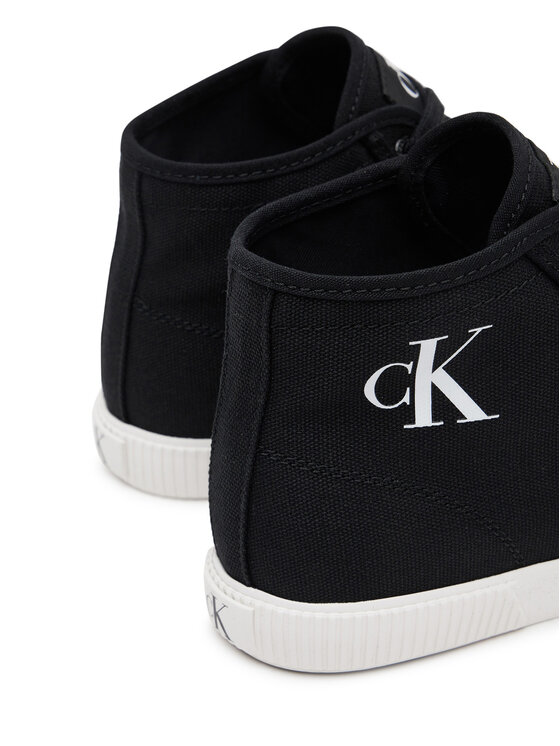 Calvin Klein Jeans Sneakersy Calvin Klein Jeans Ess Vulc Mid Cv Mg Wn YW0YW01761 Černá
