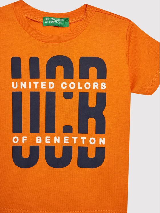 United Colors Of Benetton United Colors Of Benetton Camiseta 3I1XG100G Naranja Regular Fit