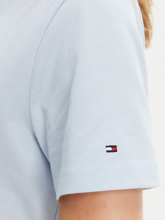 Tommy Hilfiger Tommy Hilfiger Majica Script WW0WW45746 Svetlo modra Regular Fit