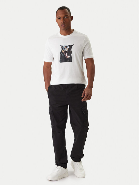 BOSS BOSS Camiseta Dobermann 50558965 Blanco Regular Fit