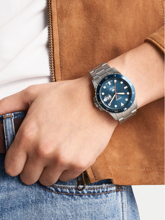 Fossil Pulkstenis Fossil Blue FS6050 Sudraba