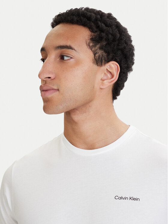 Calvin Klein Calvin Klein Camiseta Micro Logo LV04LC255G Blanco Regular Fit