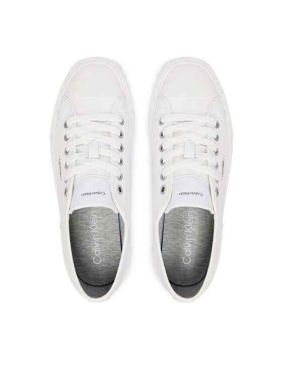 Calvin Klein Teniși Calvin Klein Vulc Lace Up Low Lth HW0HW03077 Alb
