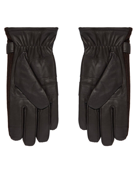 Barbour Rukavice Barbour Nelson MGL0137BR51 Tmavě hnědá