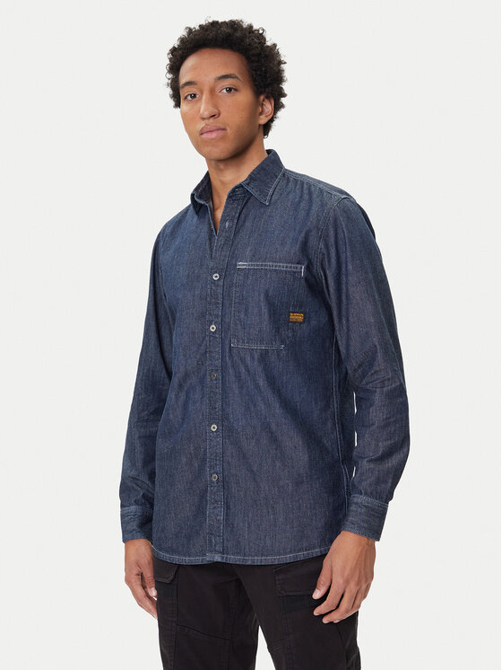 G-STAR G-Star Raw traper košulja D27083-D539 Tamnoplava Regular Fit