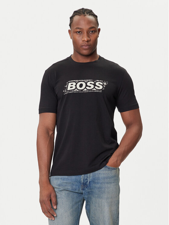 BOSS BOSS Camiseta Te_Wheel 50546381 Negro Regular Fit