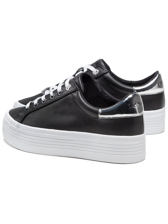 Calvin Klein Jeans Αθλητικά Calvin Klein Jeans Vulcanized Flatform Lace Up Lth YW0YW00164 Μαύρο
