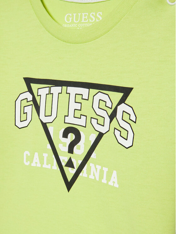 Guess Guess Camiseta I3RI03 K8HM0 Verde Regular Fit