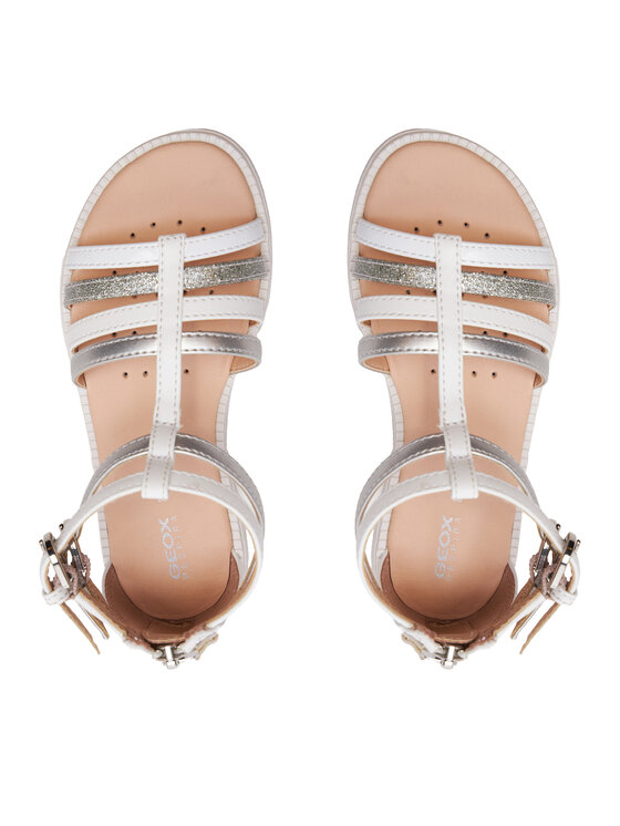 Geox Sandale Geox J Sandal Karly Girl J7235D 054AJ C1Z1N S Bijela
