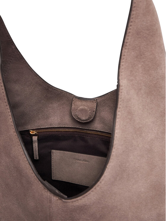 Calvin Klein Τσάντα Calvin Klein Slouchy Suedelarge Shoulder Bag LV04F3690G Καφέ