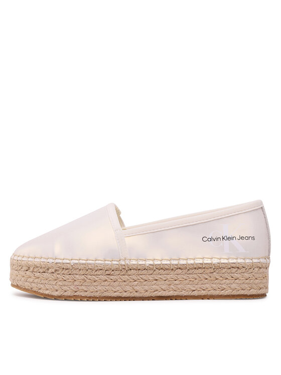 Calvin Klein Jeans Espadrilės Calvin Klein Jeans Espadrille Flatform Ny Pearl YW0YW01241 Écru