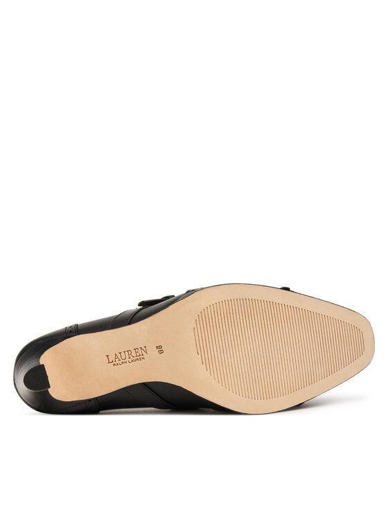 LAUREN RALPH LAUREN Półbuty LAUREN RALPH LAUREN Colleen Perforated Calfskin Kiltie Pump 802P02364002 Czarny