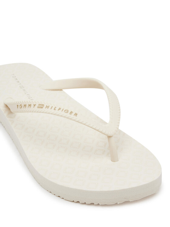 Tommy Hilfiger Japonke Tommy Hilfiger Hilfiger Strap Beach Sandal FW0FW08736 Écru