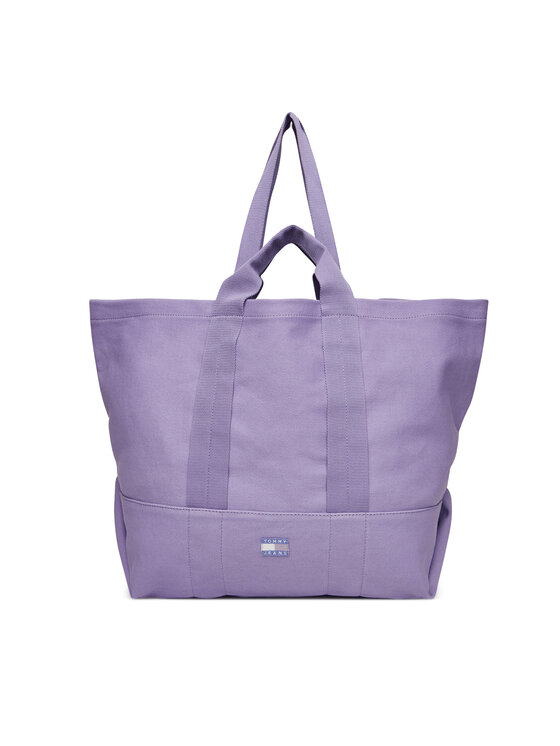 Tommy Jeans Torebka Tommy Jeans Tjw Tote Edition Canvas AW0AW17542 Fioletowy