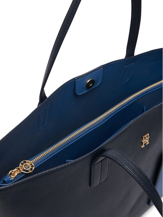 Tommy Hilfiger Torbica Tommy Hilfiger Th Icon Tote AW0AW18724 Tamnoplava