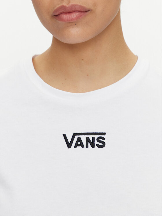 Vans Vans Majica Flying V Crew Crop Ii VN000GFF Bela Regular Fit
