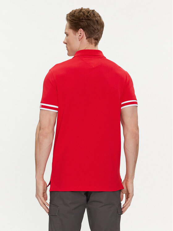 Tommy Hilfiger Tommy Hilfiger Polo Monotype MW0MW34737 Rojo Slim Fit