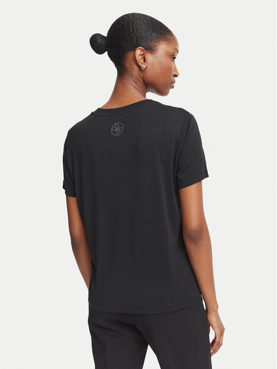 Guess Guess T-Shirt W6BI29 K6050 Μαύρο Regular Fit