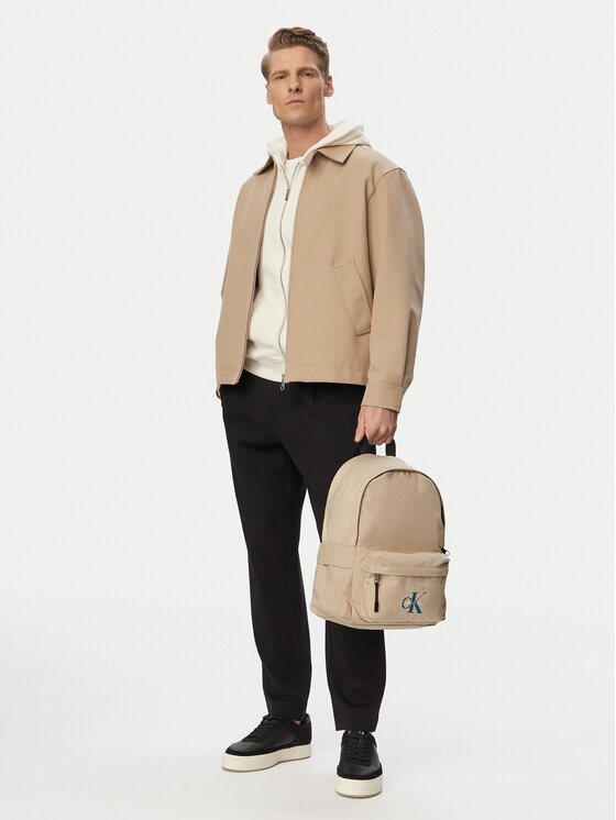 Calvin Klein Jeans Hátizsák Calvin Klein Jeans Solid Monologo Backpack IU0IU00731 Bézs