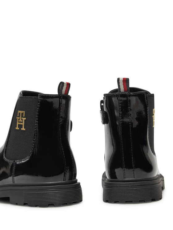 Tommy Hilfiger Botine Tommy Hilfiger Chelsea Boot T1A5-33563-0343 S Negru