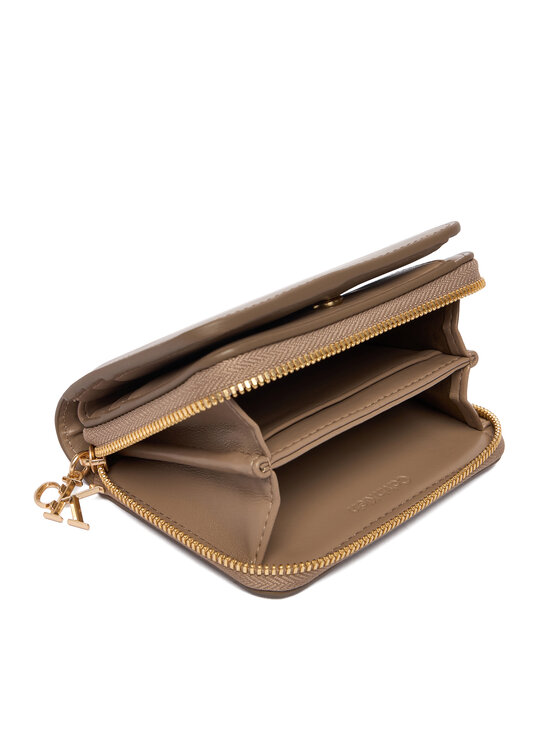 Calvin Klein Peňaženka Calvin Klein Ck Medium Flap Zip Around LV04F1075G Béžová