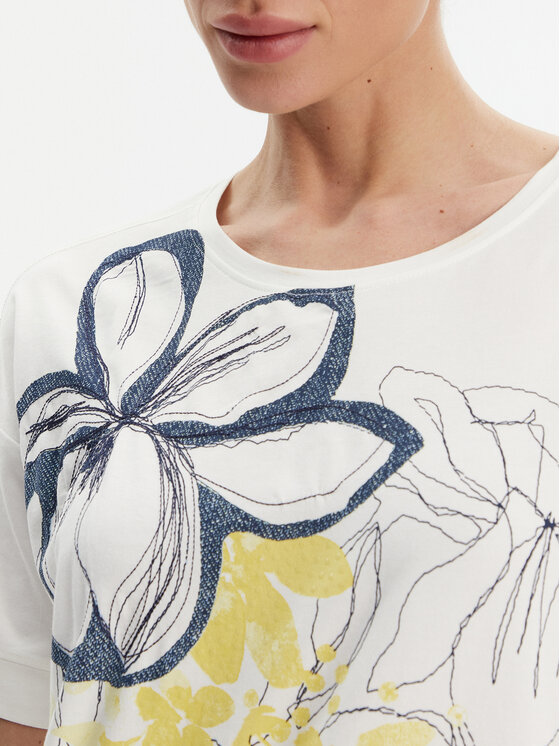 Olsen Olsen Футболка 11105007 Білий Relaxed Fit