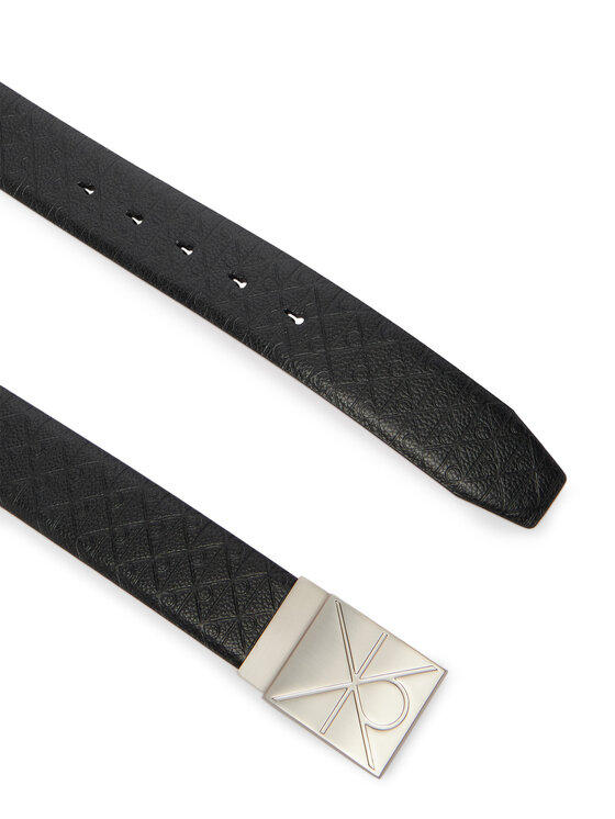 Calvin Klein Curea Calvin Klein Emblem Plaque W/ Aop 35Mm Adj LV04D7082G Negru