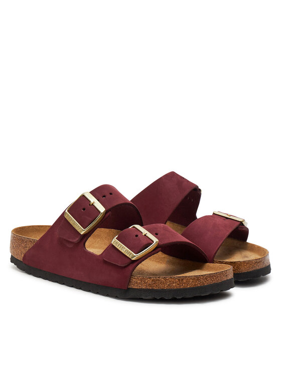 Birkenstock Klapki Birkenstock Arizona Sfb Lenb1028719 Bordowy