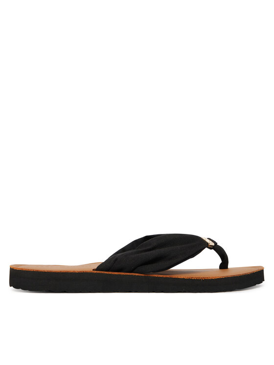 Tommy Hilfiger Čības uz pirksta Tommy Hilfiger Th Ltr Footbed Summer Sandal FW0FW09194 Melns