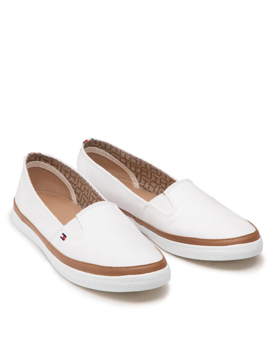 Tommy Hilfiger Πάνινα παπούτσια Tommy Hilfiger Iconic Kesha Slip On FW0FW01656 Λευκό