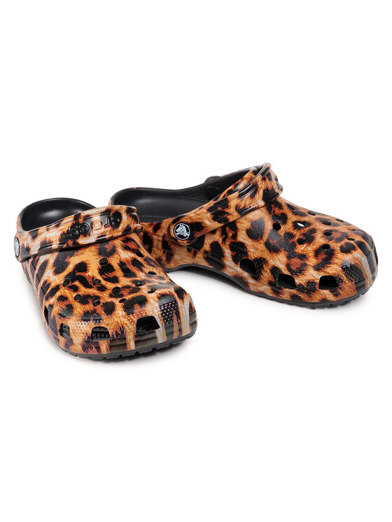 Crocs Natikači Crocs Classic Animal Print 206676 Rjava