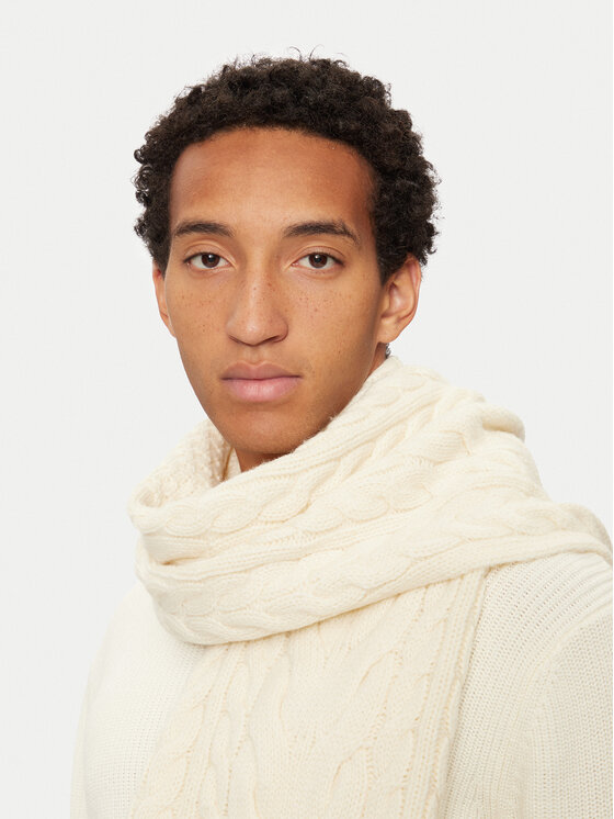Tommy Hilfiger Szalik Tommy Hilfiger AM0AM12831 Écru