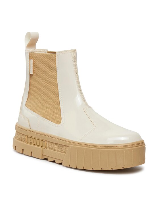 Puma Kotníková obuv s elastickým prvkem Puma Mayze Chelsea Jelly Wns 393626 03 Bílá