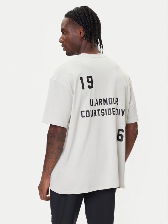 Under Armour Under Armour Camiseta Hoops Courtside 6003686 Blanco Oversize