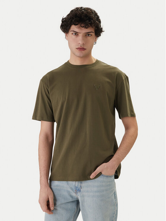 Guess Guess Футболка F6GI11 K8HM4 Хакі Regular Fit