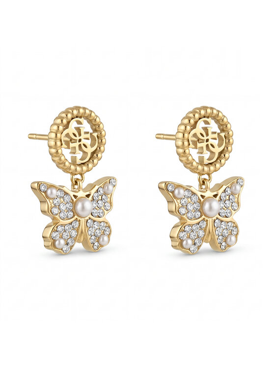 Guess Naušnice Guess JUBE06 132JW Zlatna