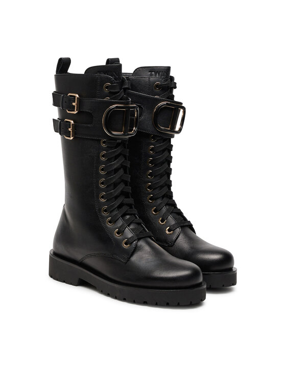 TWINSET Turistická obuv TWINSET 242TCP084 Černá