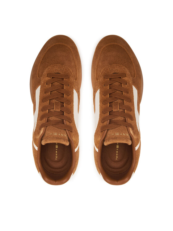 Tommy Hilfiger Сникърси Tommy Hilfiger Th Vintage Low Runner Suede FW0FW09621 Кафяв