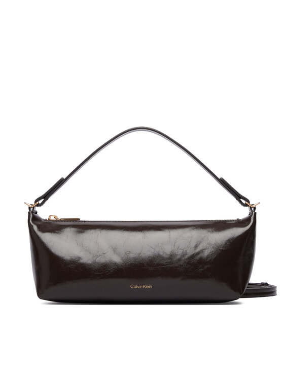 Calvin Klein Rankinė Calvin Klein Foil Logo Glossy Conv Bag LV04F3738G Ruda