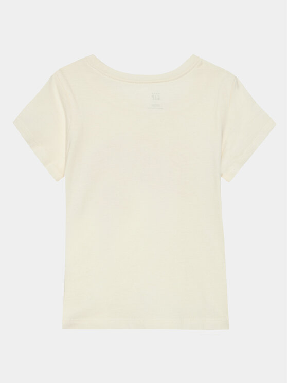 Gap Gap Majica 459909-00 Écru Regular Fit
