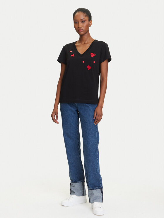 KARL LAGERFELD KARL LAGERFELD Camiseta A3W17017 Negro Regular Fit