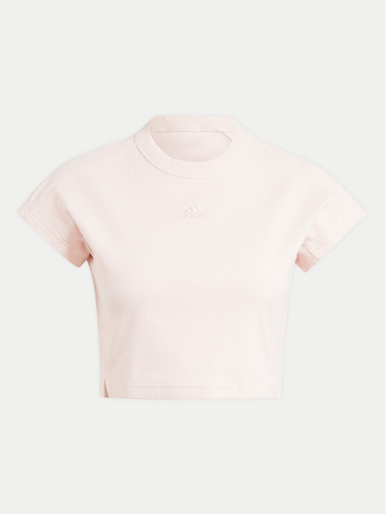 adidas adidas Футболка Lounge IY6741 Рожевий Slim Fit