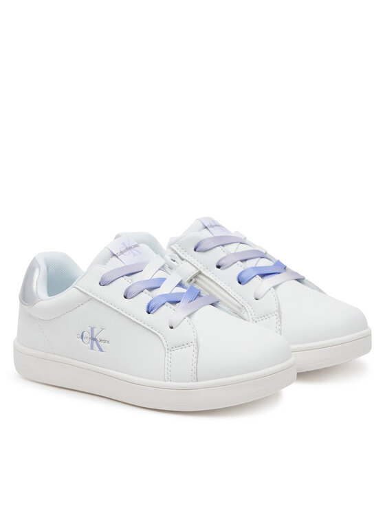 Calvin Klein Jeans Laisvalaikio batai Calvin Klein Jeans Low Cut Lece-UP V1A9-82009-1355X S Balta