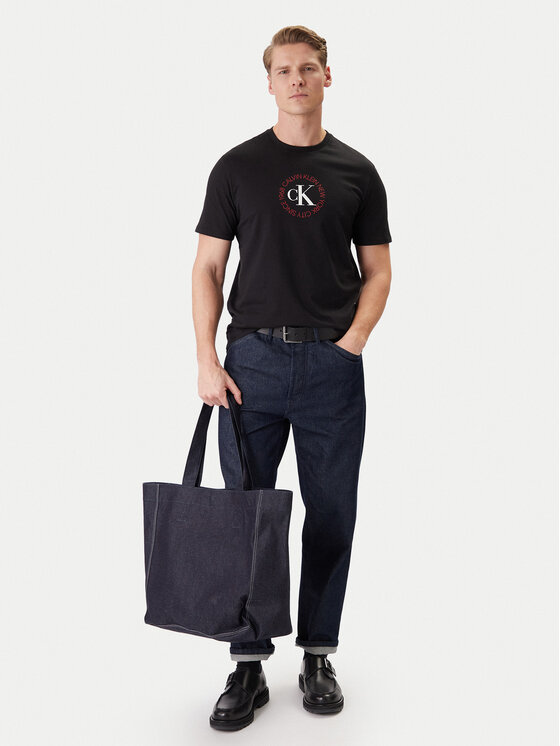 Calvin Klein Jeans Calvin Klein Jeans Camiseta Word Circle Graphic LV14RE816G Negro Regular Fit