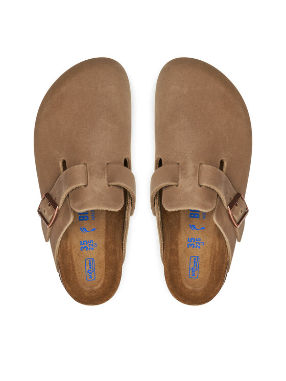 Birkenstock Nazouváky Birkenstock Boston zamsz 1019484 Hnědá