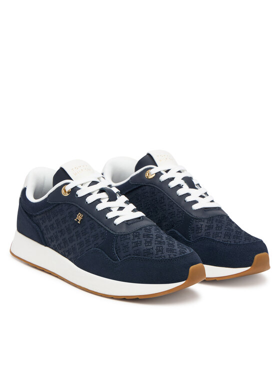 Tommy Hilfiger Tenisice Tommy Hilfiger Th Runner Suede Monogram FW0FW09620 Tamnoplava