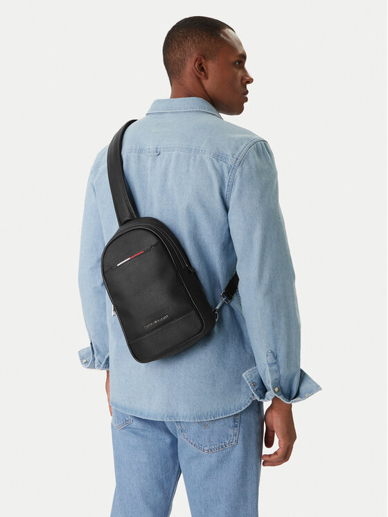 Tommy Hilfiger Раница Tommy Hilfiger Th Central Sling Bag AM0AM13575 Черен