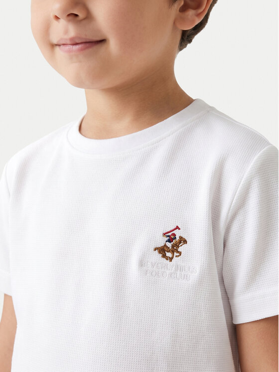 Beverly Hills Polo Club Beverly Hills Polo Club Camiseta P-SS26B-TS0131 Blanco Regular Fit
